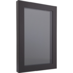 Telaio Alluminio per Anta Vetro mm.4 Modello 25813 mm.20x19 su Misura Senza Vetro Nero Opaco
